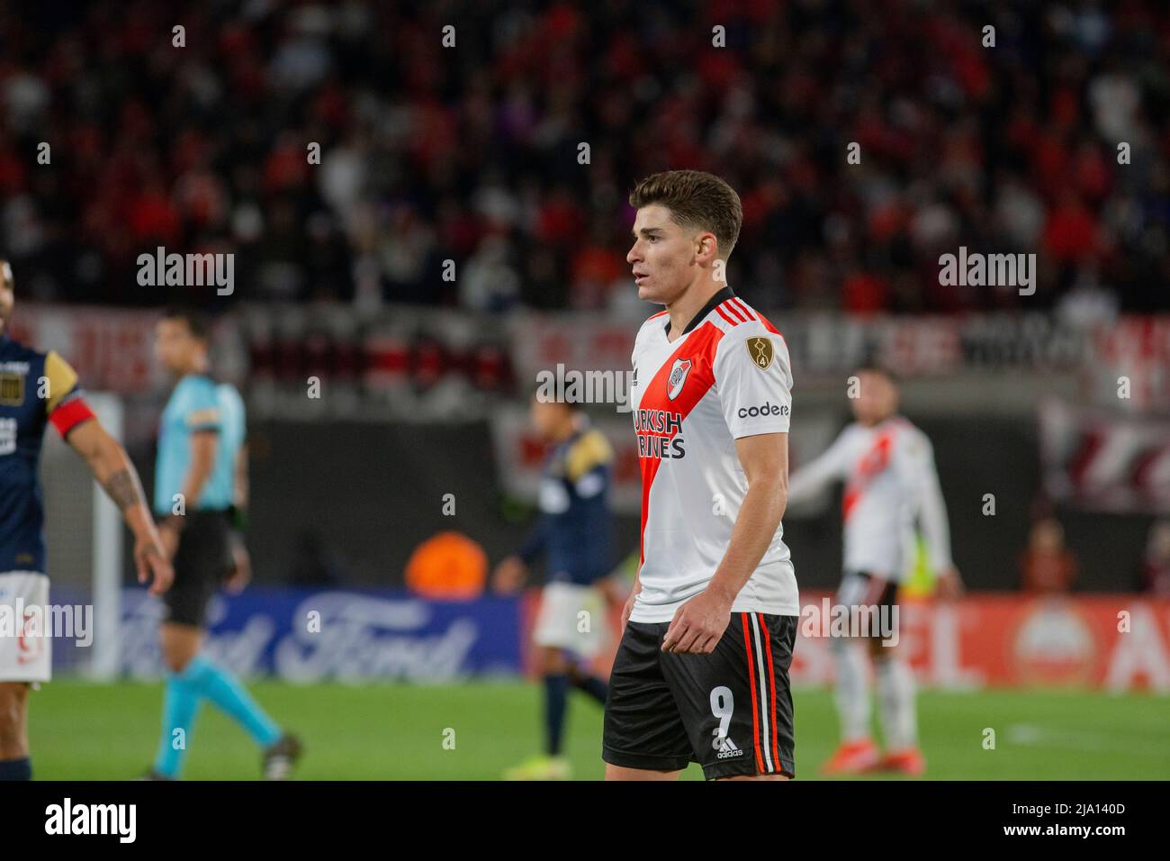 Julian Alvarez sulla squadra di River Plate Foto Stock