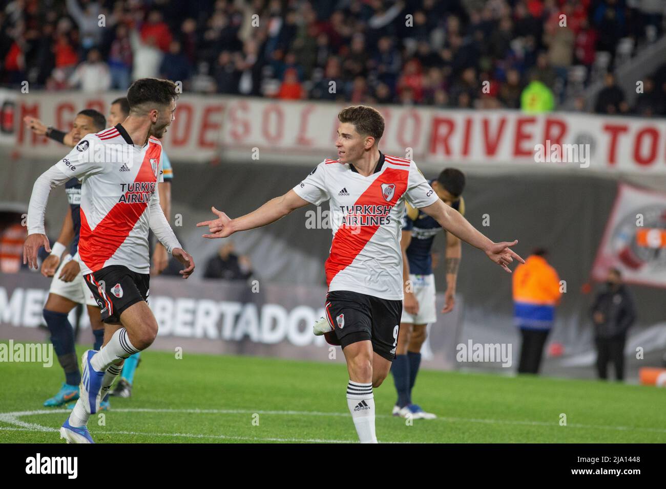 Julian Alvarez sulla squadra di River Plate Foto Stock