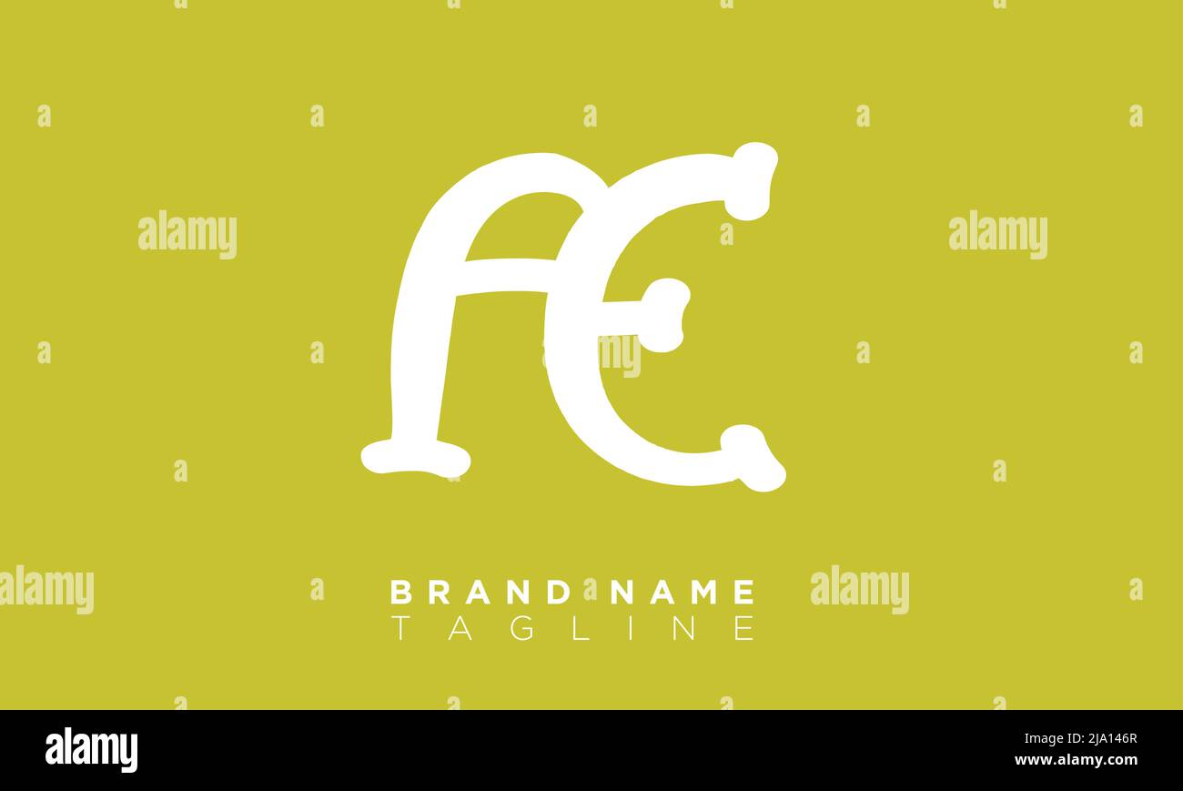 AE lettere alfabetiche iniziali logo monogramma Illustrazione Vettoriale