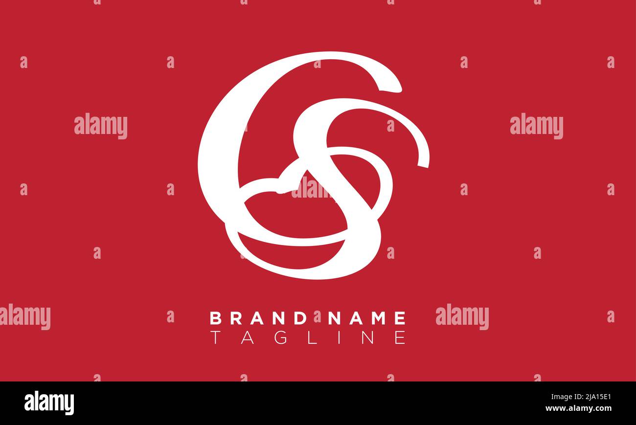 CS lettere alfabetiche iniziali logo monogramma Illustrazione Vettoriale