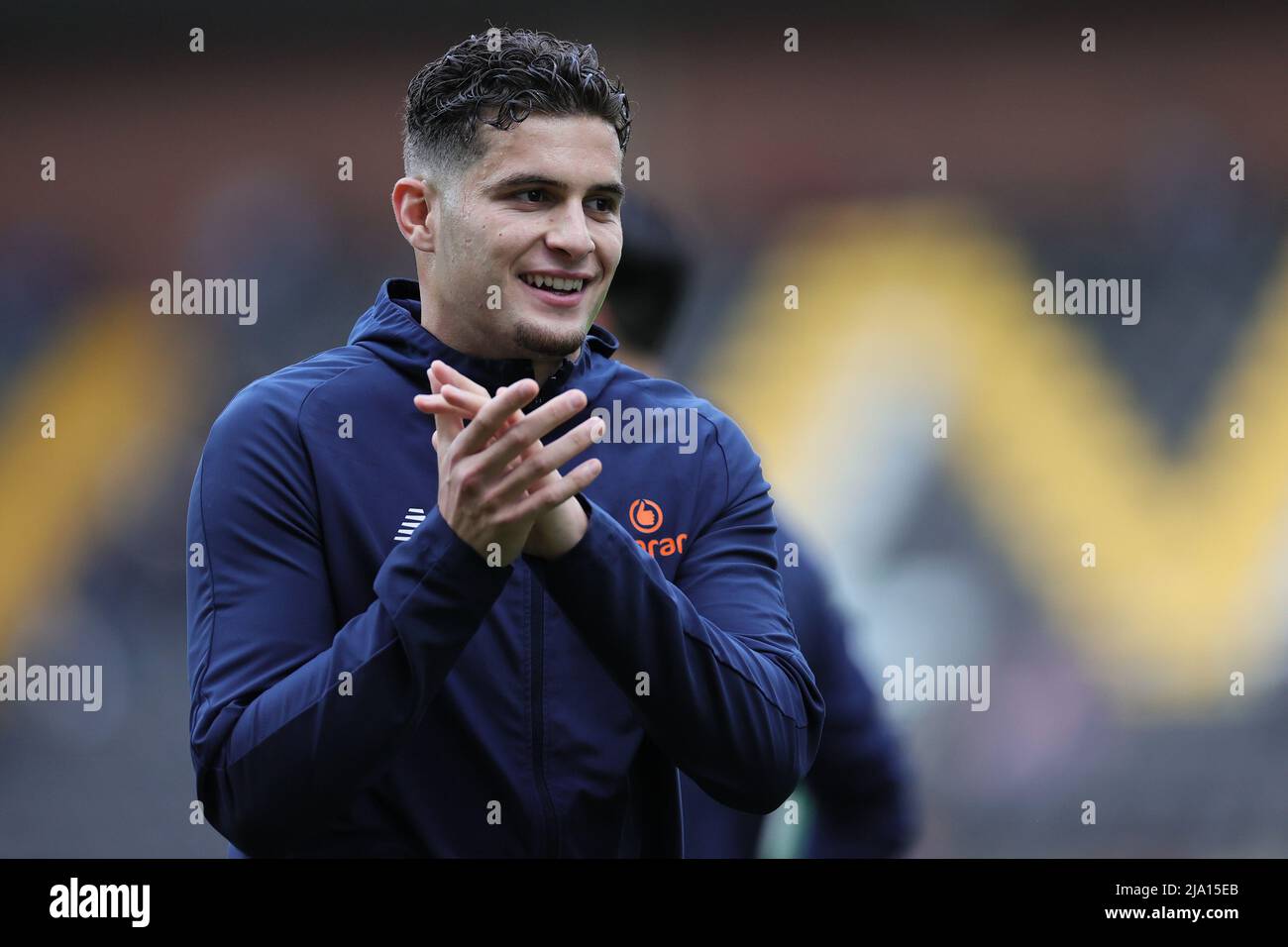 NOTTINGHAM, INGHILTERRA. MAGGIO 23RD 2022. Rœben Rodrigues of Notts County applaudisce i fan prima del kickoff durante il Vanarama National League Play-off ma Foto Stock