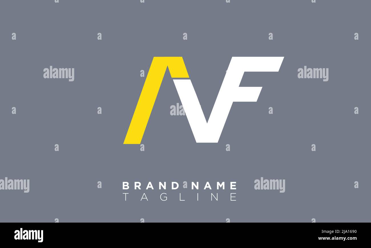 NF lettere alfabetiche iniziali logo monogramma Illustrazione Vettoriale
