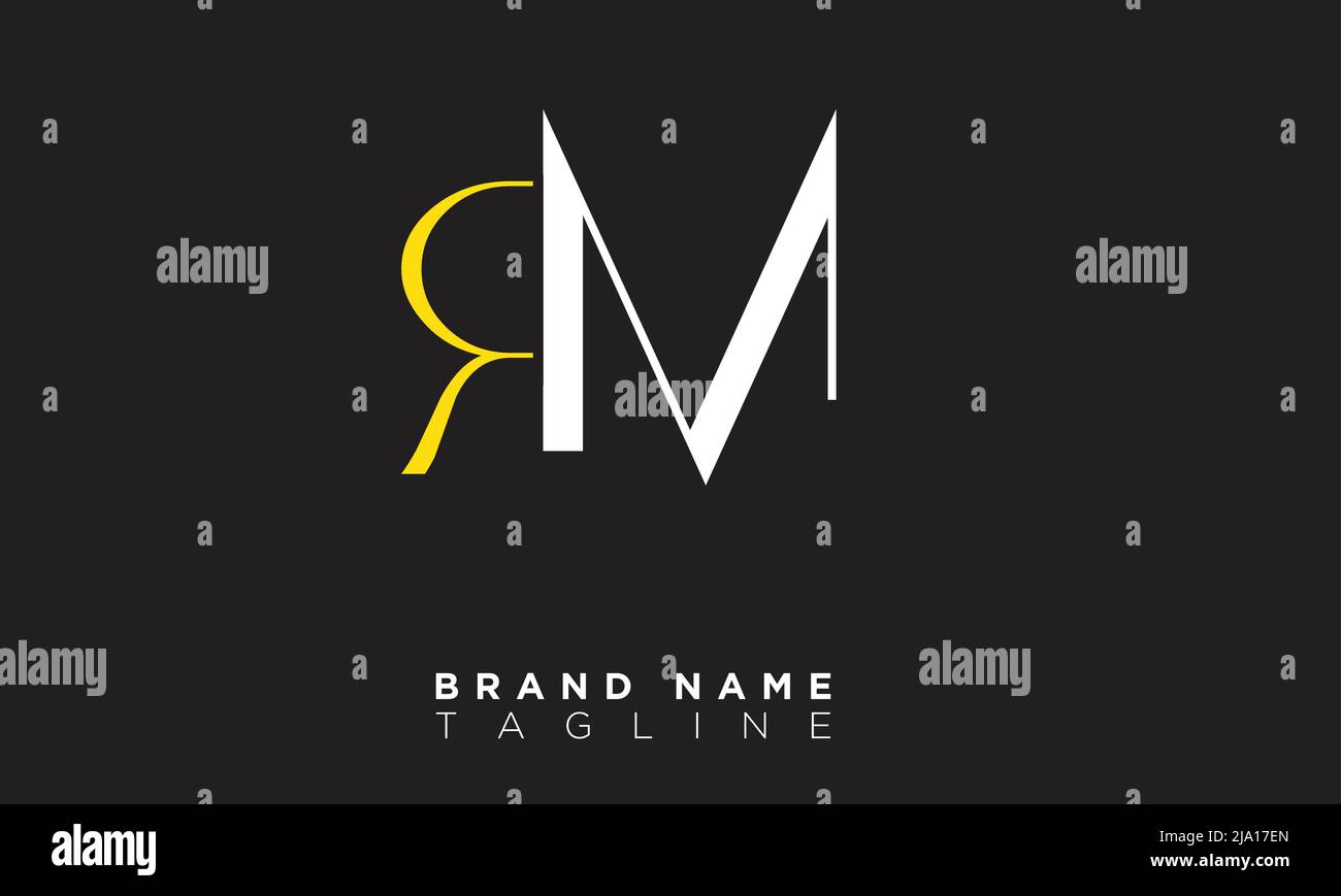RM lettere alfabetiche iniziali logo monogramma Illustrazione Vettoriale