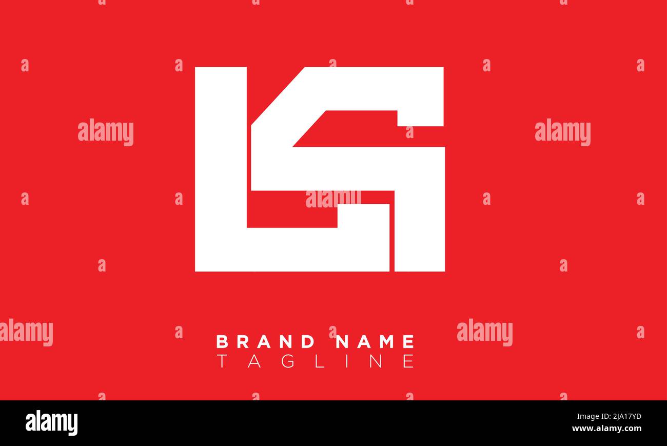 Lettere alfabetiche LS iniziali logo monogramma Illustrazione Vettoriale