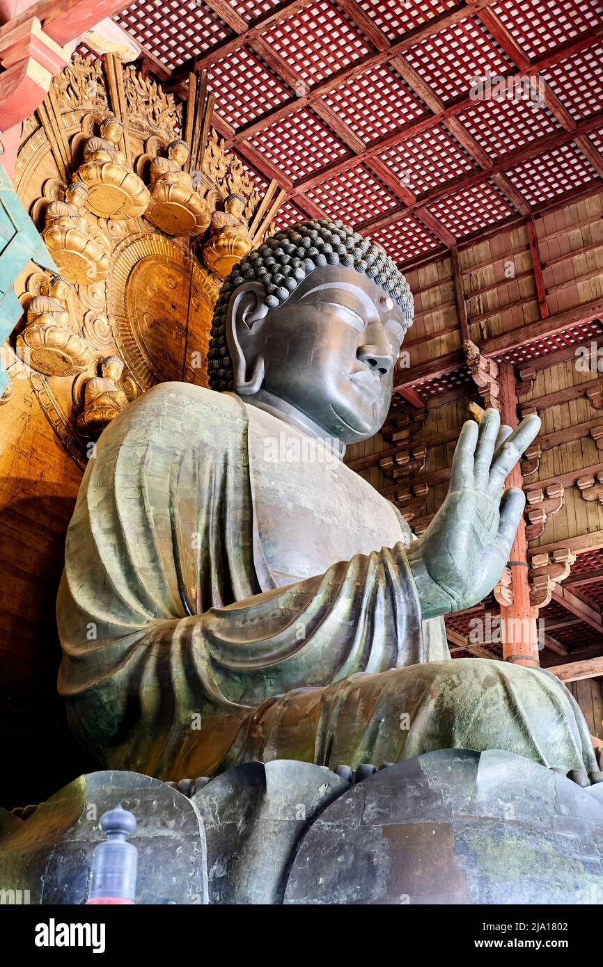 Giappone. Nara. Tempio Todai-ji. Grande Buddha Hall (Daibutsu-den) Foto Stock