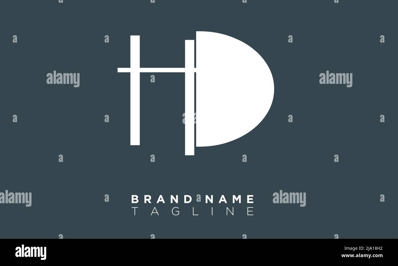 Lettere alfabetiche HD iniziali logo monogramma Illustrazione Vettoriale