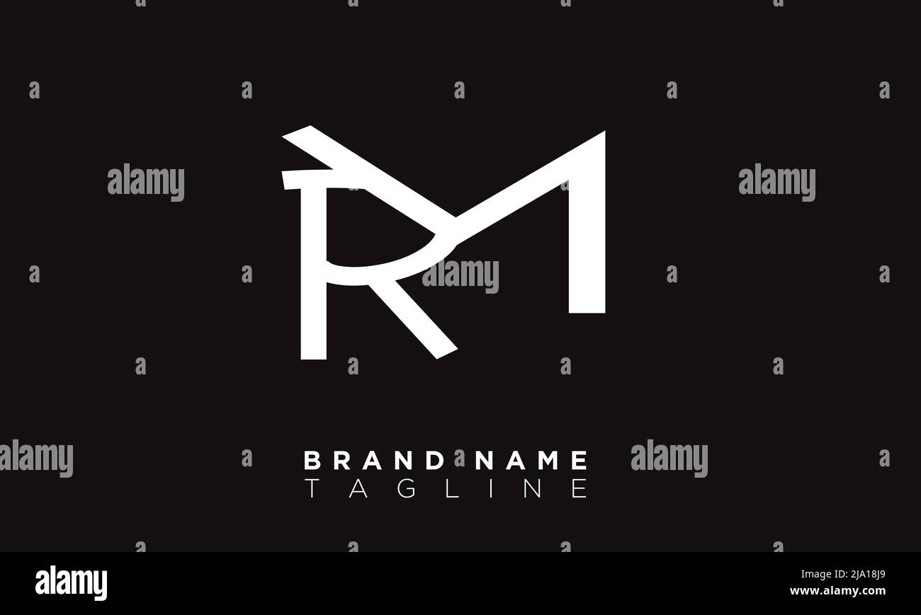 RM lettere alfabetiche iniziali logo monogramma Illustrazione Vettoriale