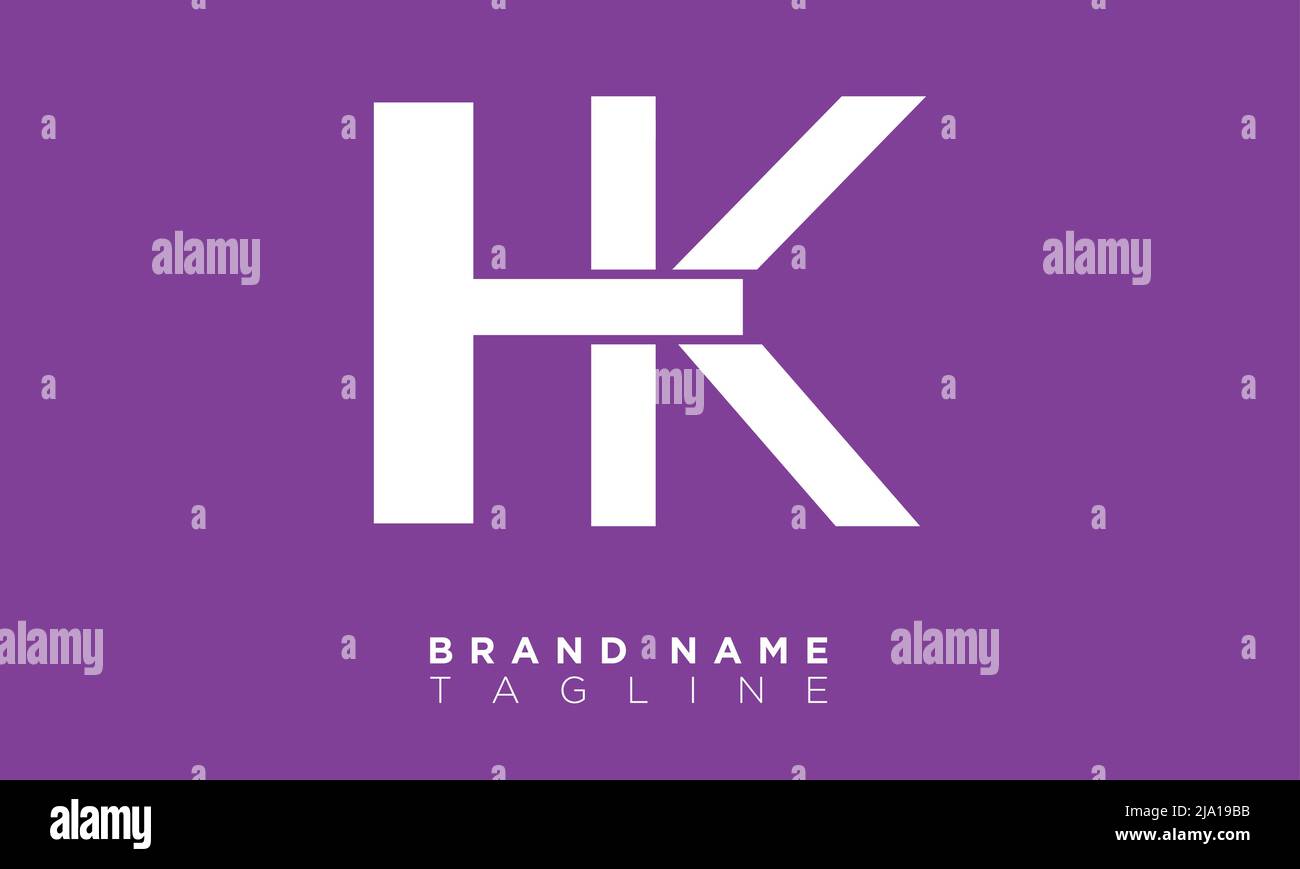 HK lettere alfabetiche iniziali logo monogramma Illustrazione Vettoriale