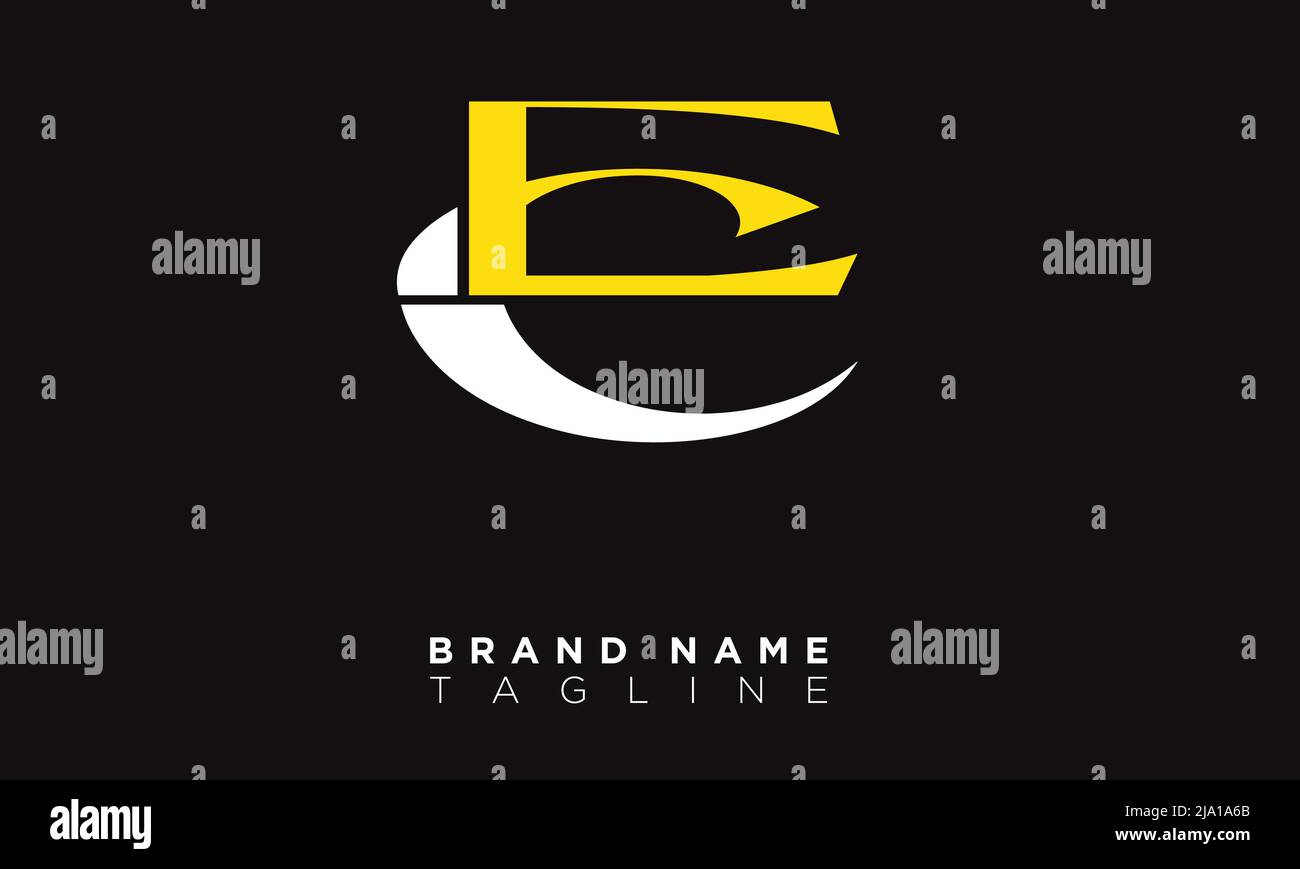 Lettere alfabetiche CE iniziali logo monogramma Illustrazione Vettoriale