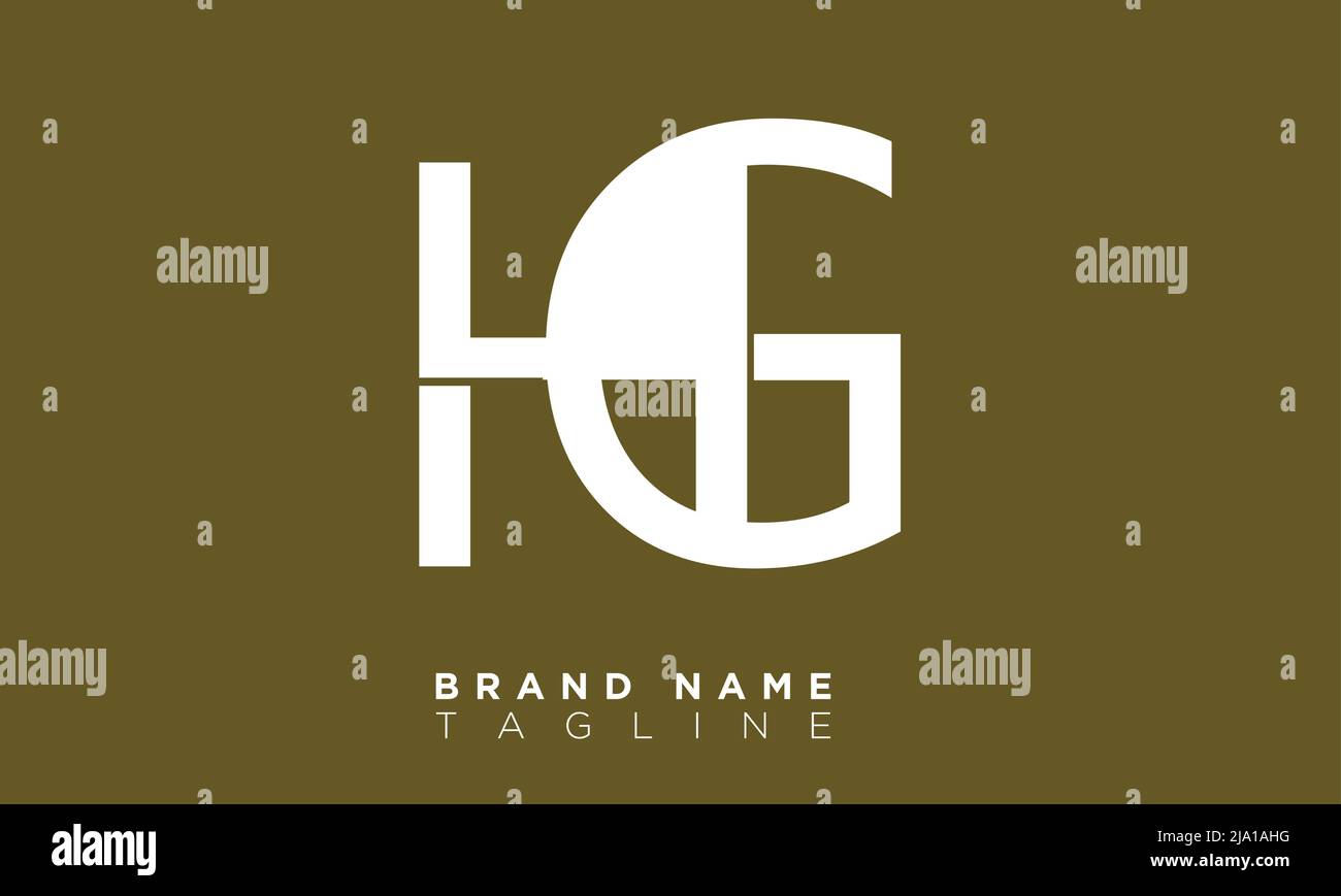 HG lettere alfabetiche iniziali logo monogramma Illustrazione Vettoriale