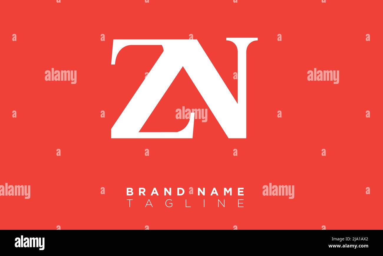 ZV lettere alfabetiche iniziali Nonogram logo Illustrazione Vettoriale