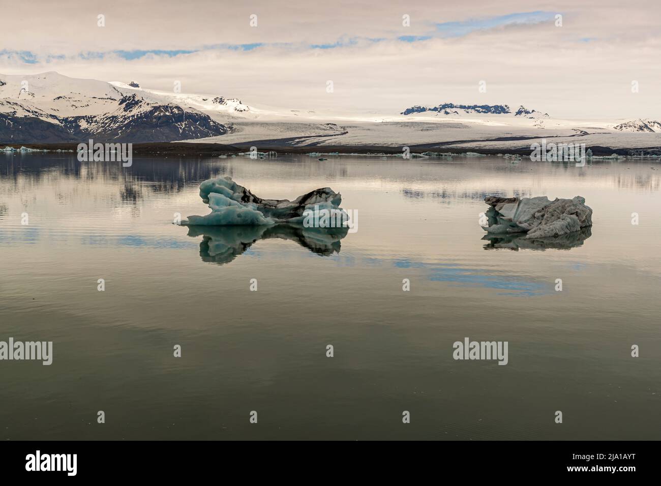 Laguna di Jökulsarlón, Islanda Foto Stock