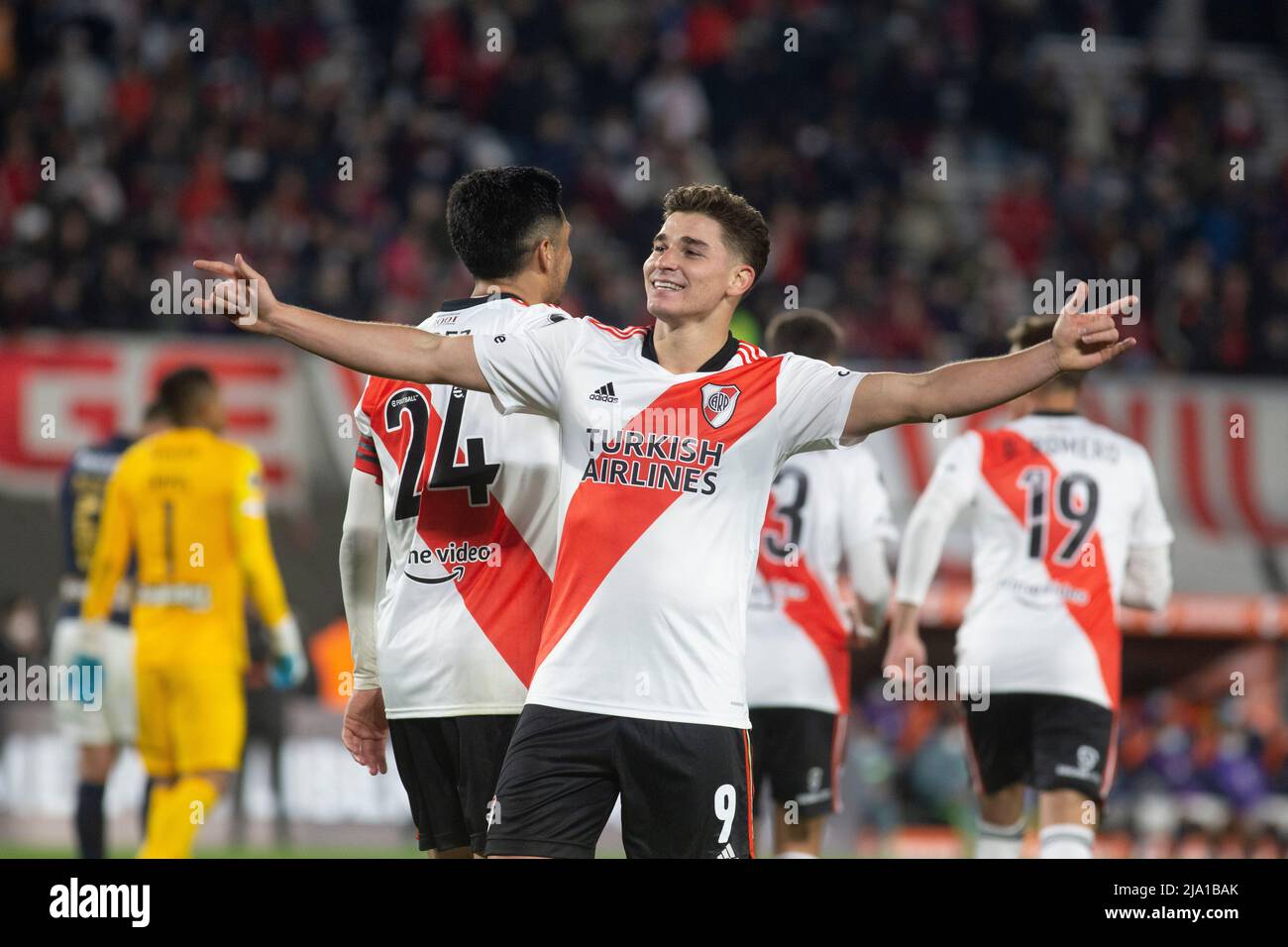 Julian Alvarez sulla squadra di River Plate Foto Stock