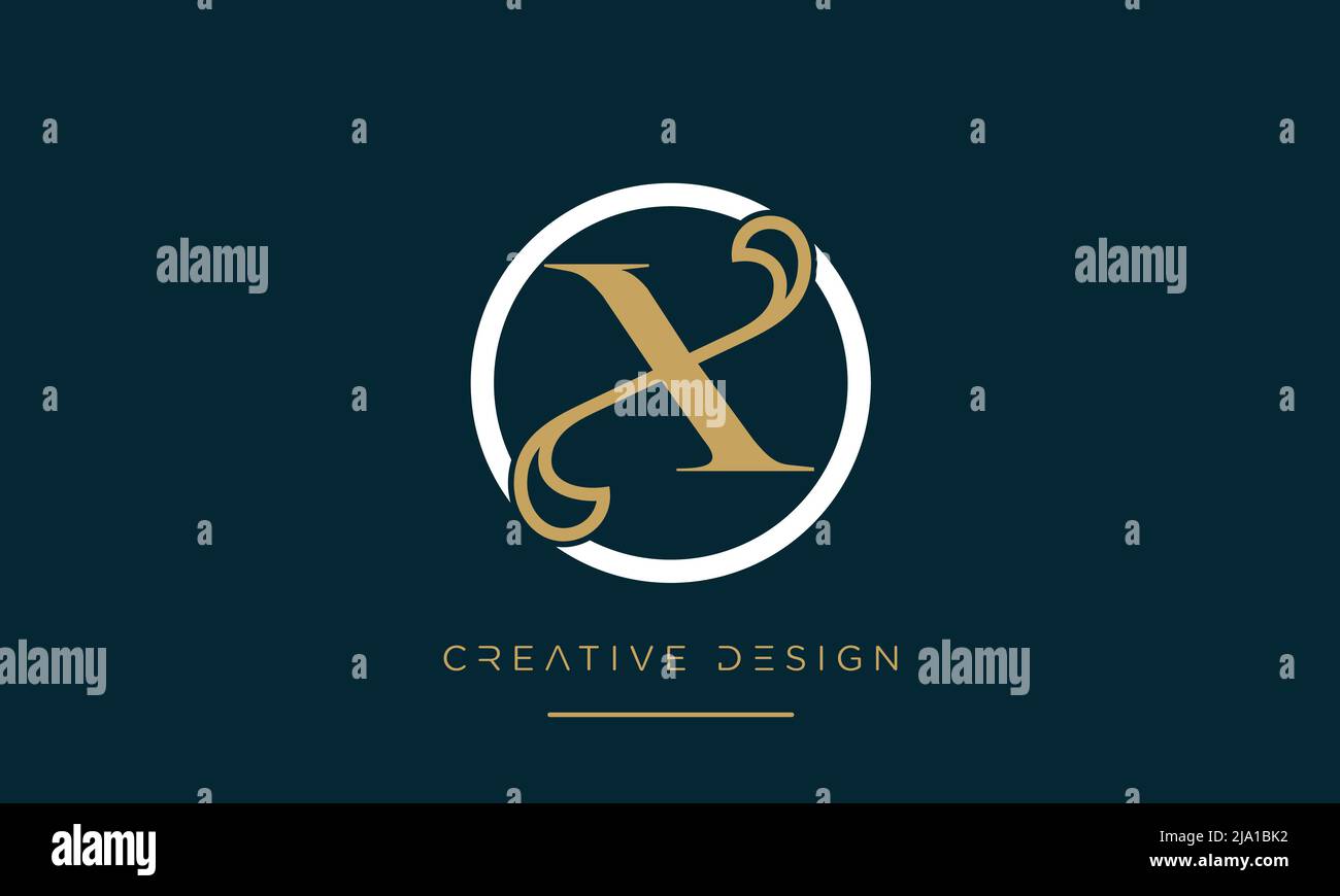Alfabeto lettere OX o logo XO Monogramma Illustrazione Vettoriale
