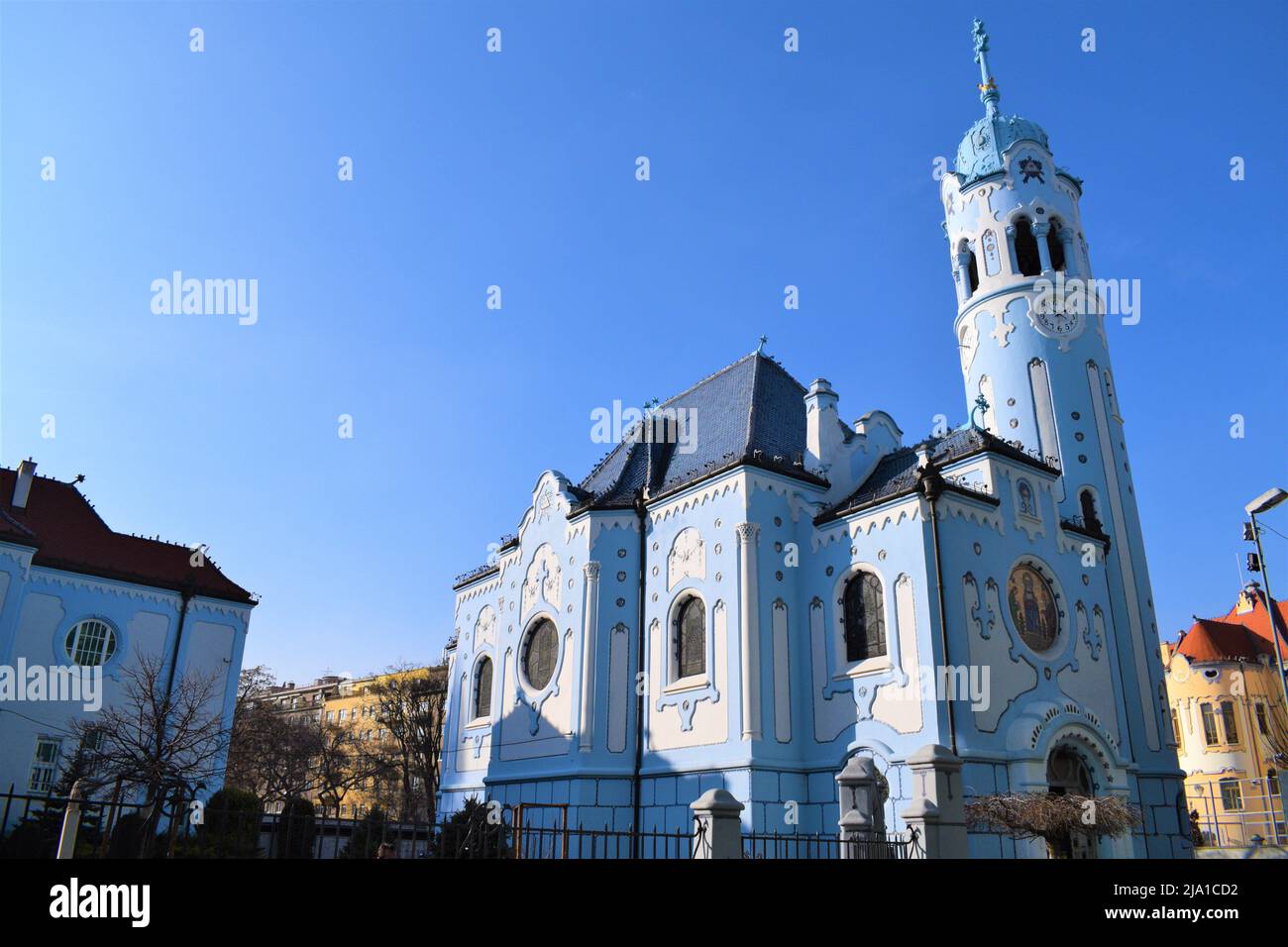 La Chiesa Blu di Bratislava. Foto Stock