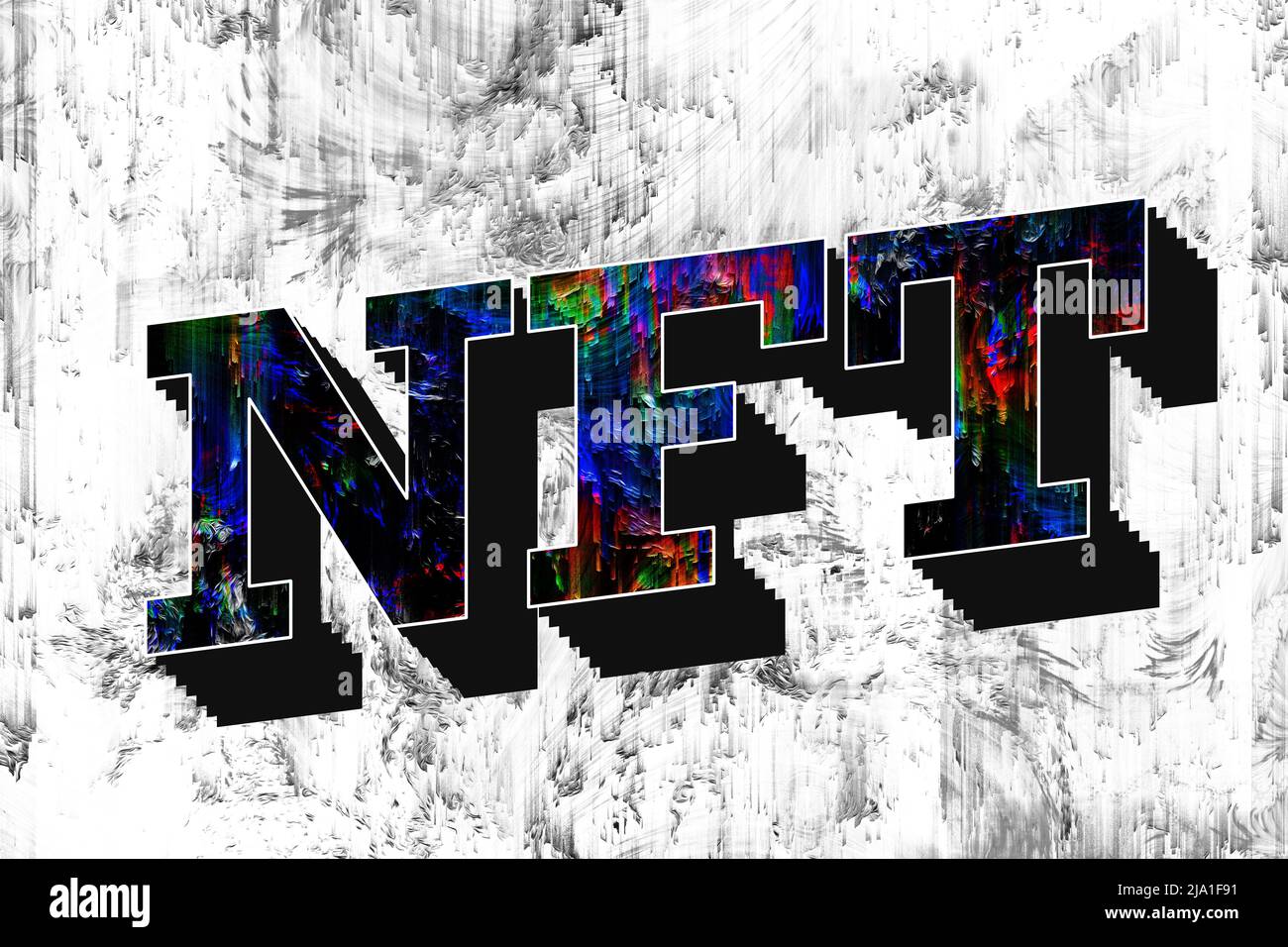 Grafica del token non fungibile NFT Foto Stock