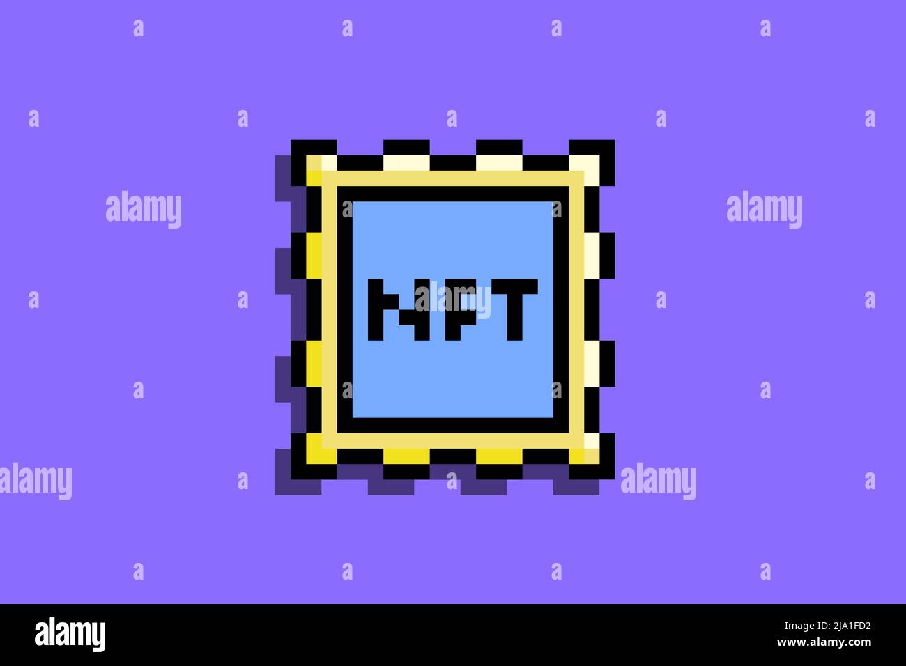 NFT non fungibile Token pixel art Foto Stock