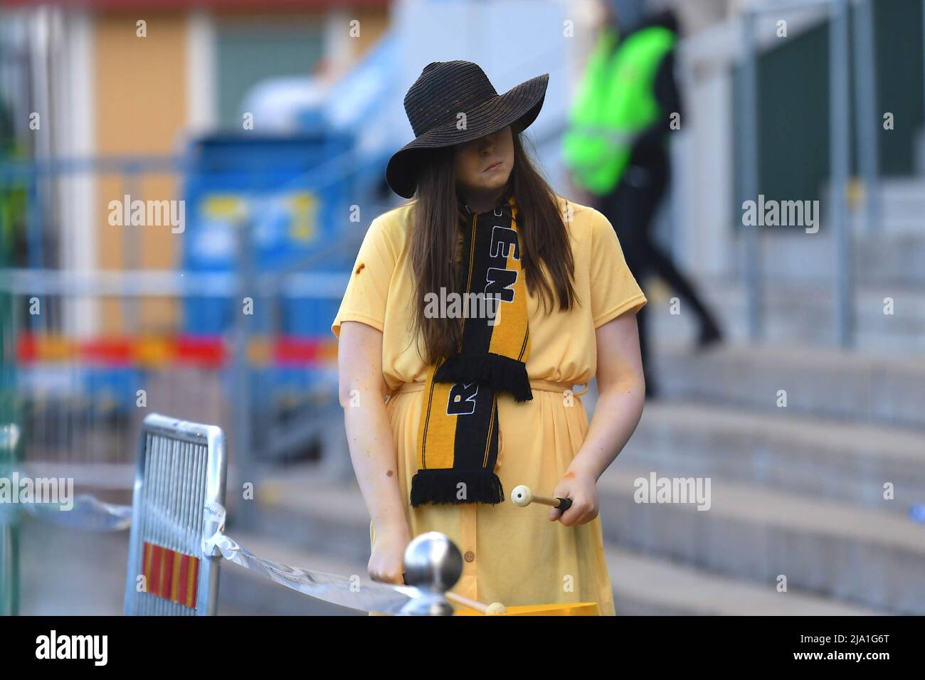 Malmo, Svezia, 26th 2022 maggio, BK Hacken cheer leader durante la finale della Coppa Svedese tra FC Rosengard e BK Hacken al Malmo IP di Malmo, Svezia, il 26th 2022 maggio Peter Sonander/SPP Credit: SPP Sport Press Photo. /Alamy Live News Foto Stock