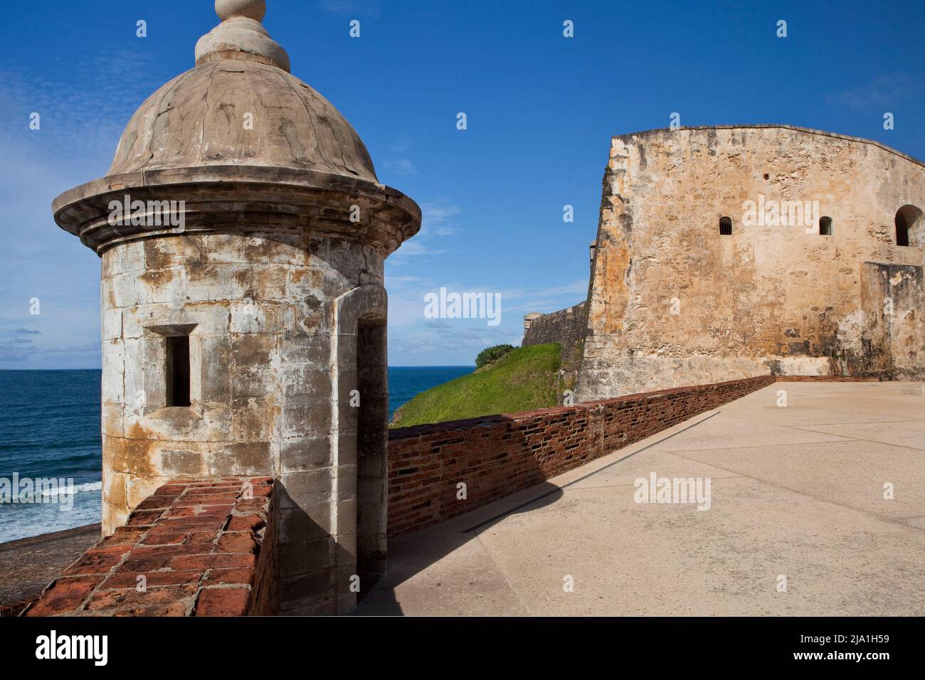 Sentry box Fort San Cristobal Puerto Rico H Foto Stock