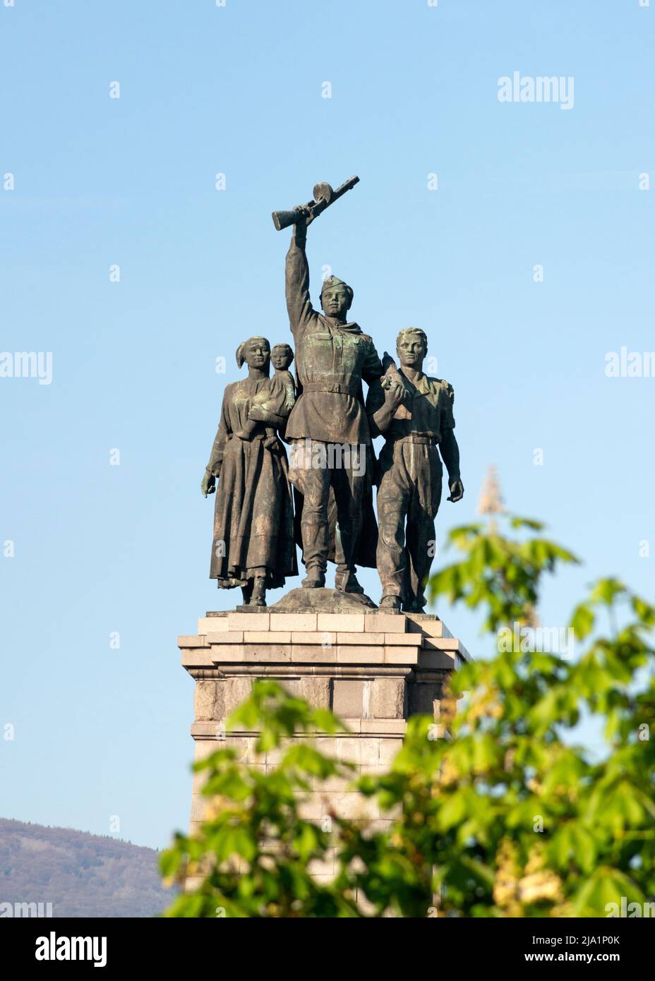 Sofia Bulgaria ART Monumento all'esercito sovietico a Sofia, Bulgaria, Balcani, Europa orientale, UE Foto Stock