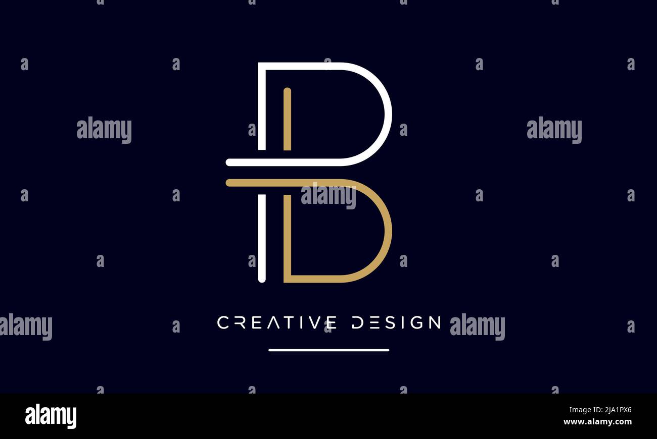 PB, BP, P o B Alphabet Letters Abstract Logo Illustrazione Vettoriale