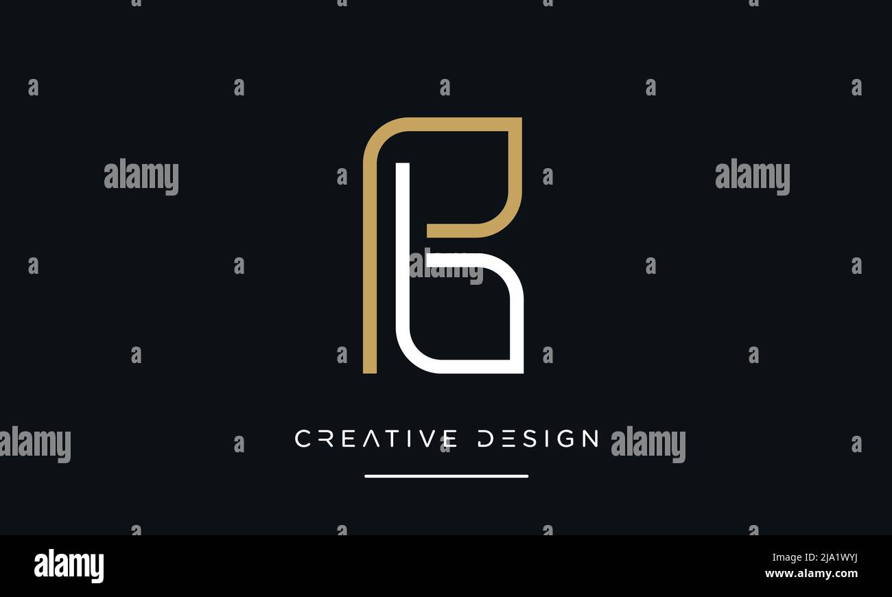 PB, BP, P o B Alphabet Letters Abstract Logo Illustrazione Vettoriale