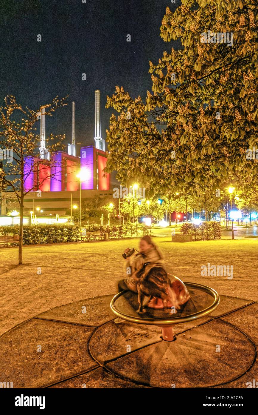 Kinder Spielplatz, Linden, Hannover Mitte. Von Alten Garten, Hannover.. Foto Stock