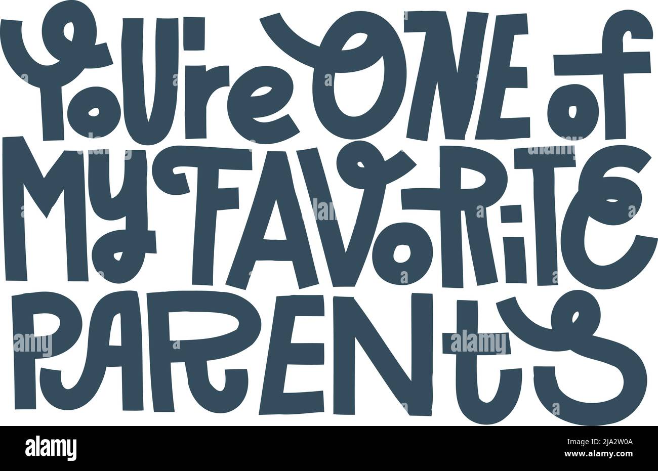 Divertente Fattrithers Day o Mothers Day scritta Illustrazione Vettoriale