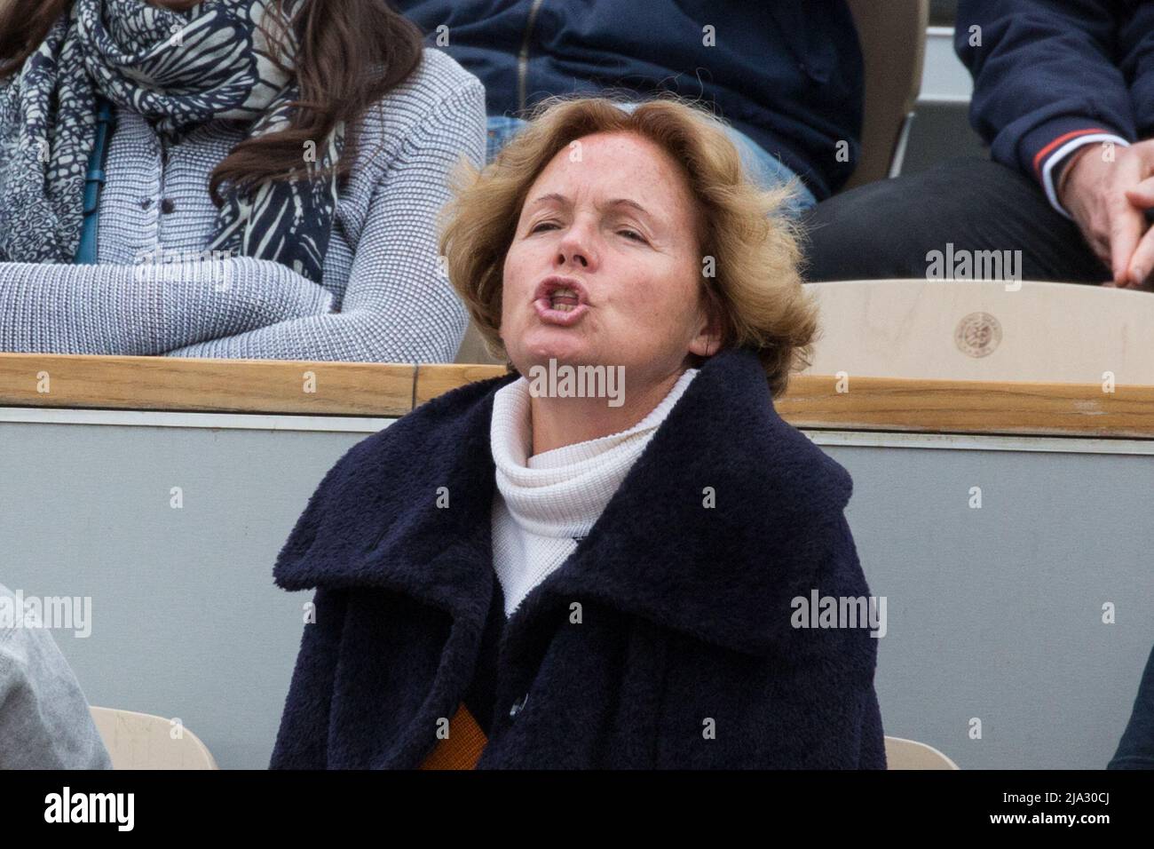 Parigi, Francia, 26 maggio 2022, Julia Apostoli, La madre di Stefanos Tsitsipas durante il French Open Tennis Roland Garros 2022 il 26 maggio 2022 a Parigi, Francia. Foto di Nasser Berzane/ABACAPRESS.COM Foto Stock