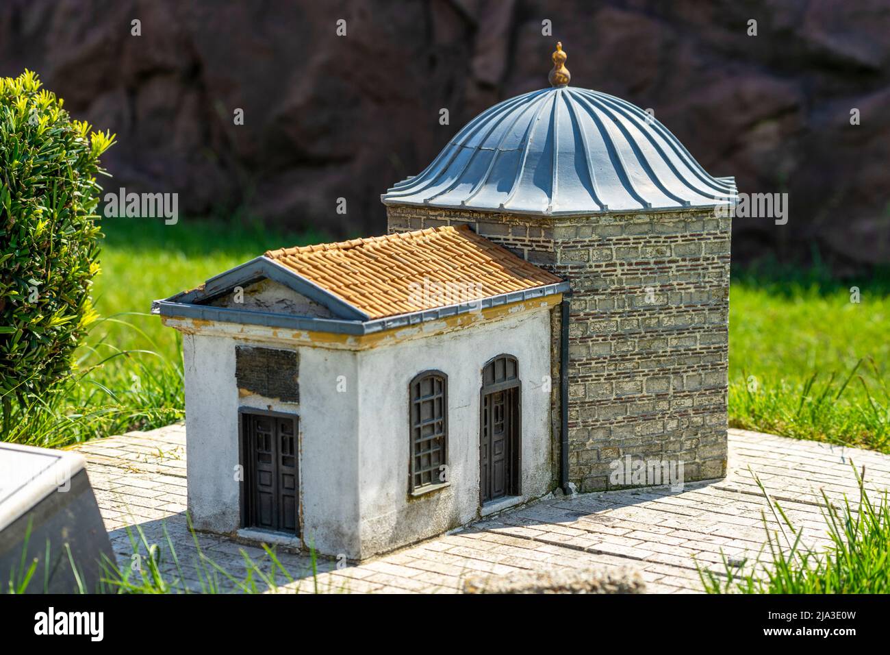 Tomba di Ertugrul Gazi nel Parco Miniaturk di Istanbul, Turchia. Foto Stock