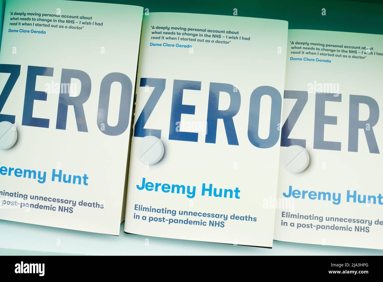 Jeremy Hunt libro Zero sulla morte non necessaria nel NHS - Maggio 2022 Foto Stock