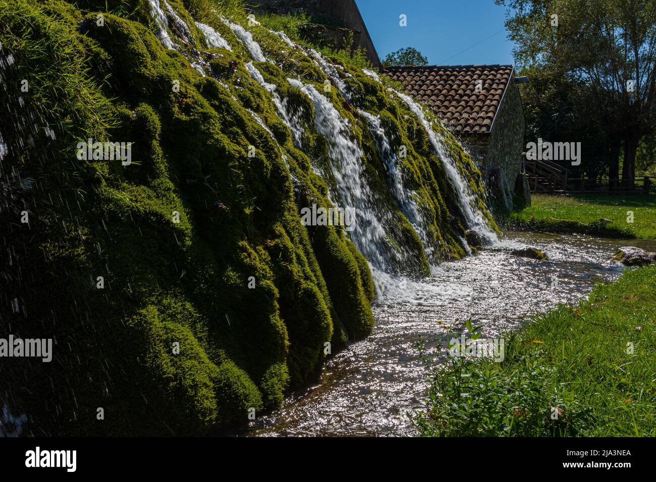 Parco fluviale di Santa Maria del Molise, Isernia. Scorcio dell'estate Foto Stock