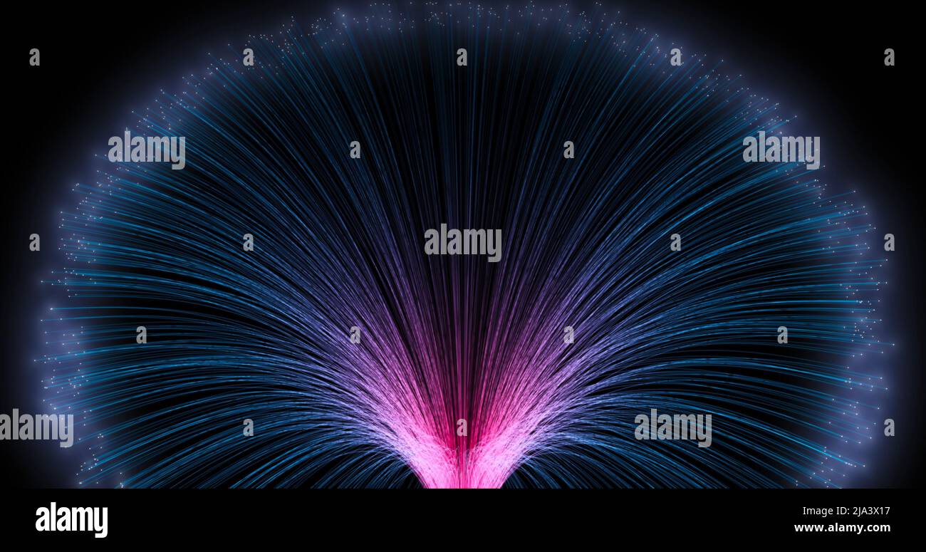 Raggi luminosi astratti magici. 3D rendering Foto Stock