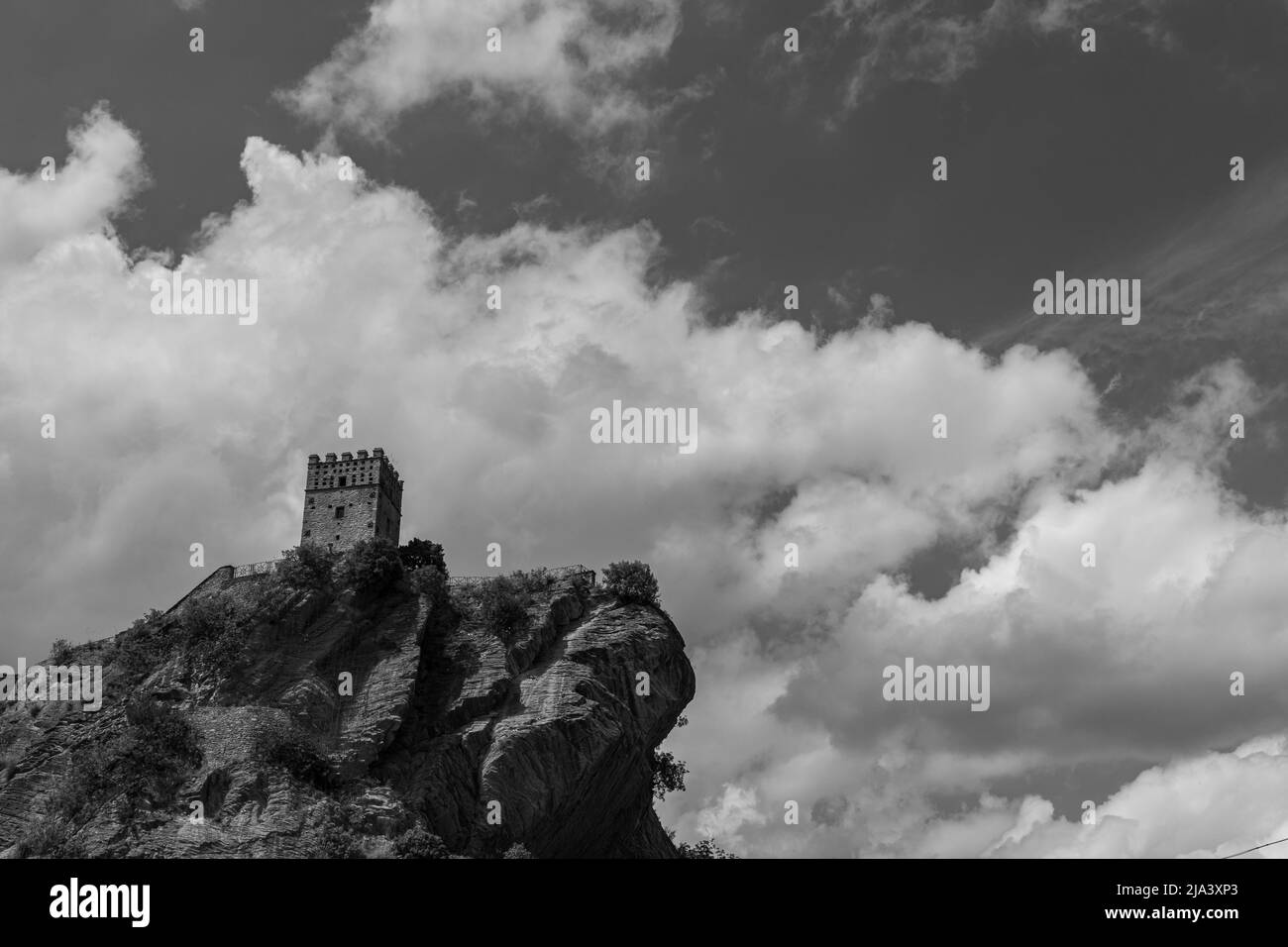 Roccascalegna, Chieti, Abruzzo, il castello medievale Foto Stock