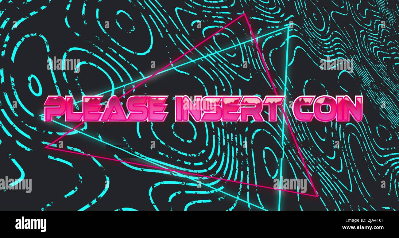 Immagine della moneta da inserire su sfondo nero con onde verdi Foto Stock