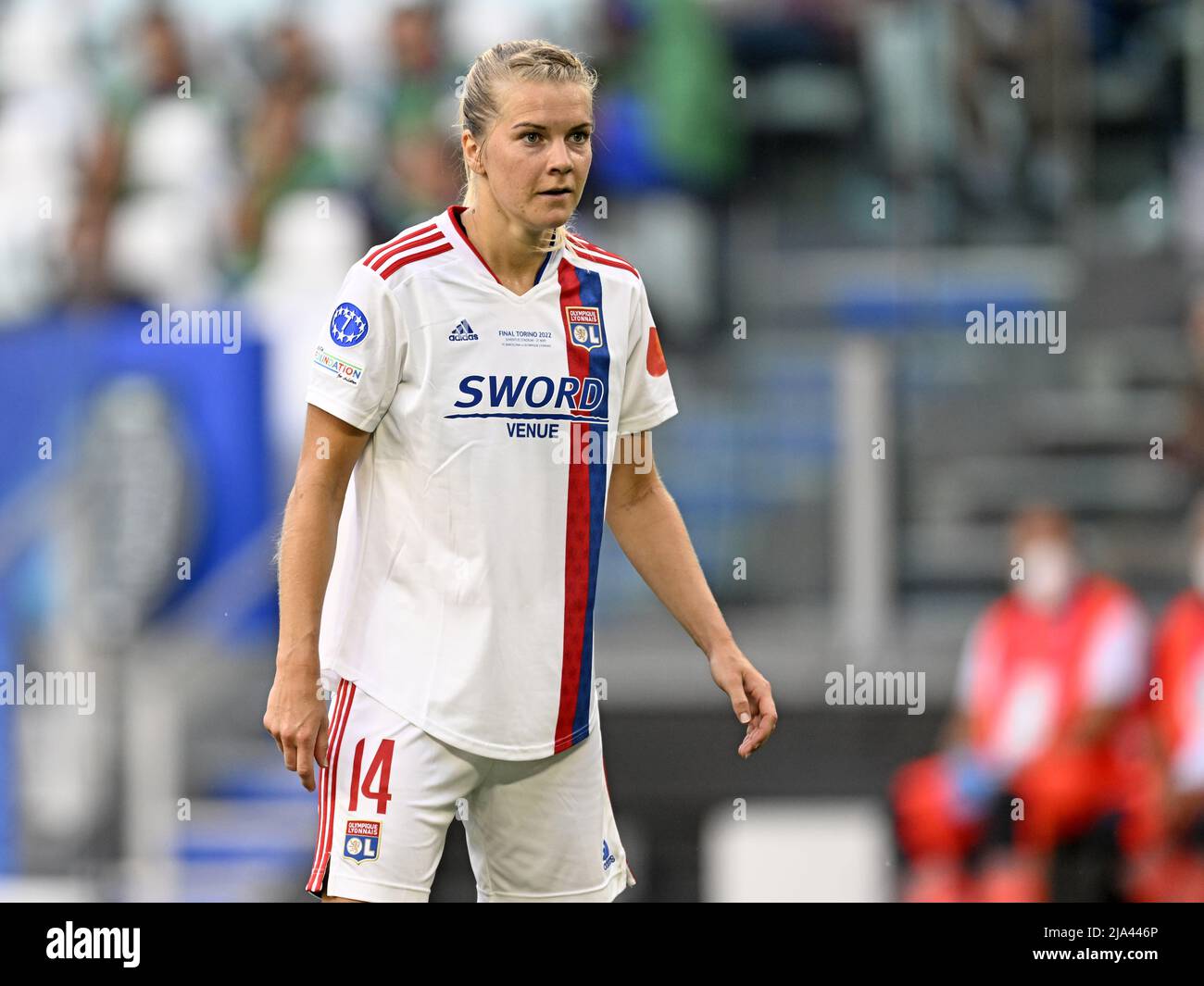 TORINO - Ada Hegerberg delle donne olimpiche lionesi durante la finale della UEFA Women's Champions League tra il Barcelona FC e l'Olympique Lyon allo Stadio Juventus il 21 maggio 2022 a Torino. ANP | ALTEZZA OLANDESE | GERRIT DA COLONIA Foto Stock