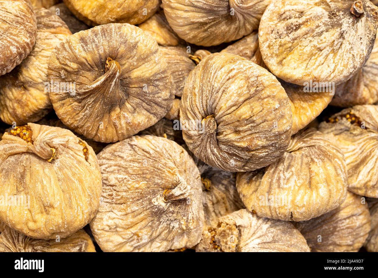 Fichi secchi. Alimenti sani. Primo piano Foto Stock