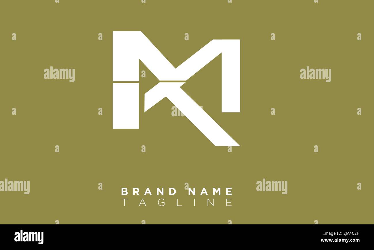 Lettere alfabetiche MX iniziali logo monogramma Illustrazione Vettoriale
