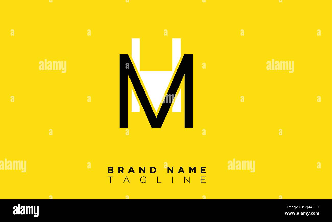 HM lettere alfabetiche iniziali logo monogramma Illustrazione Vettoriale