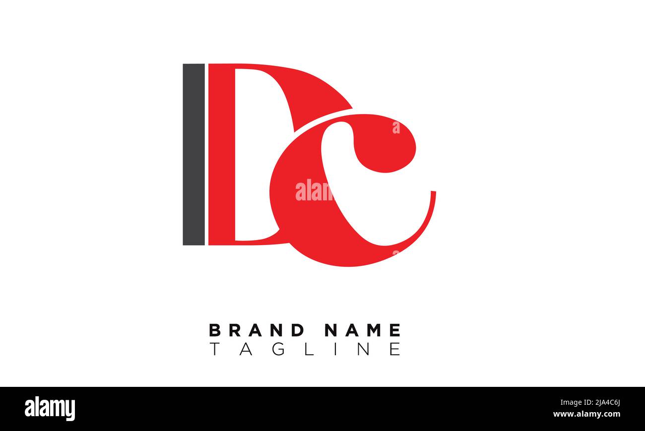 Lettere alfabetiche DC iniziali logo monogramma Illustrazione Vettoriale