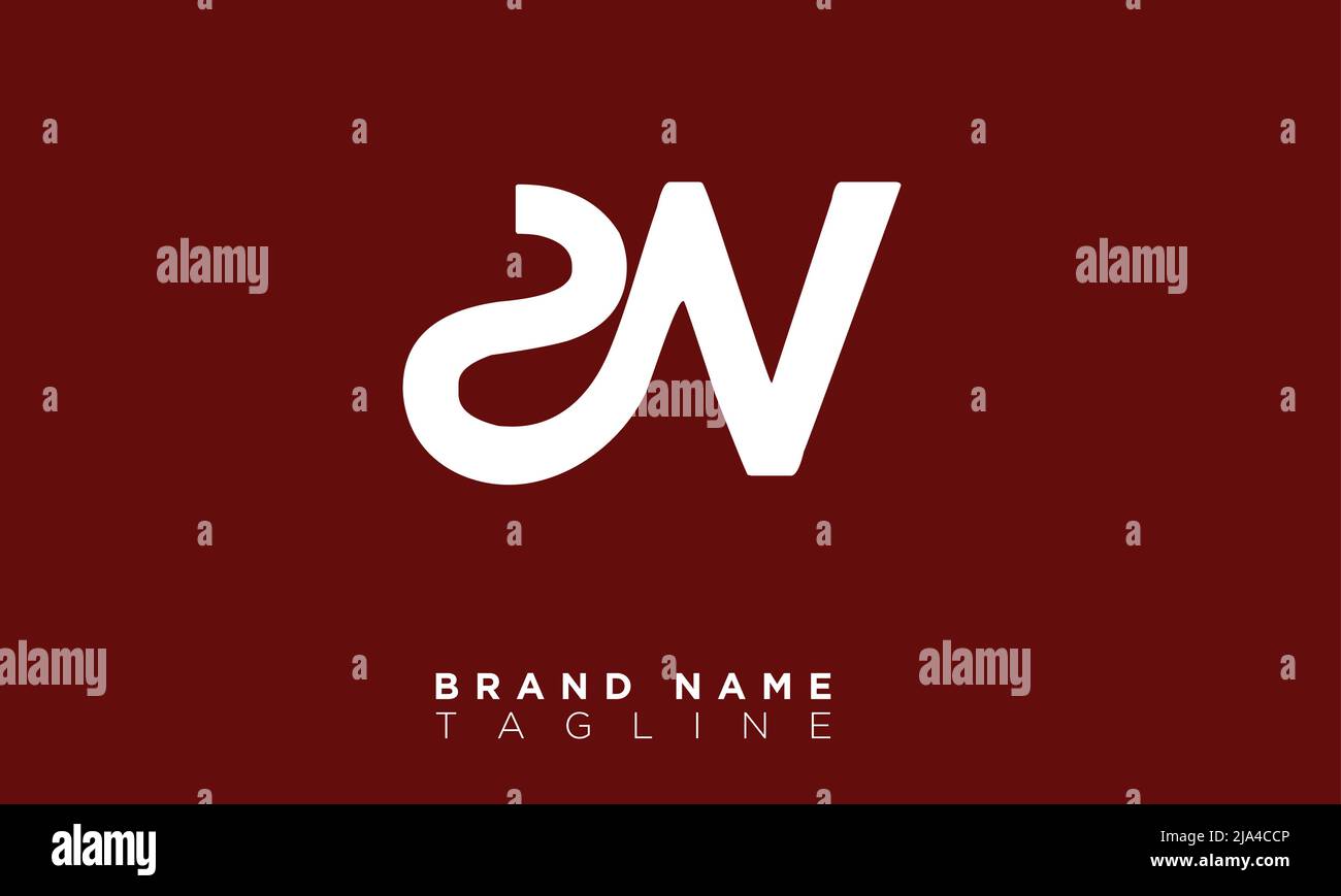 SN lettere alfabetiche iniziali logo monogramma Illustrazione Vettoriale