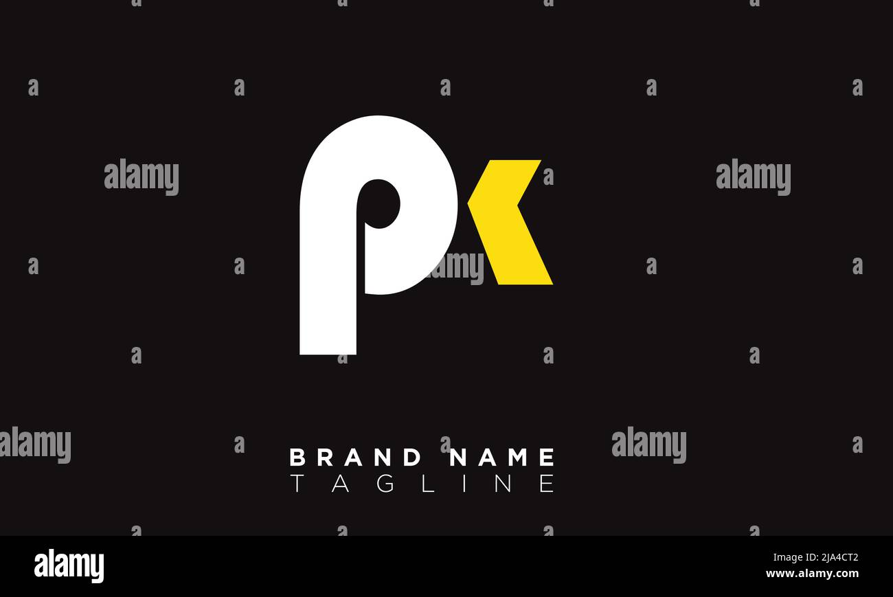 PK lettere alfabetiche iniziali logo monogramma Illustrazione Vettoriale