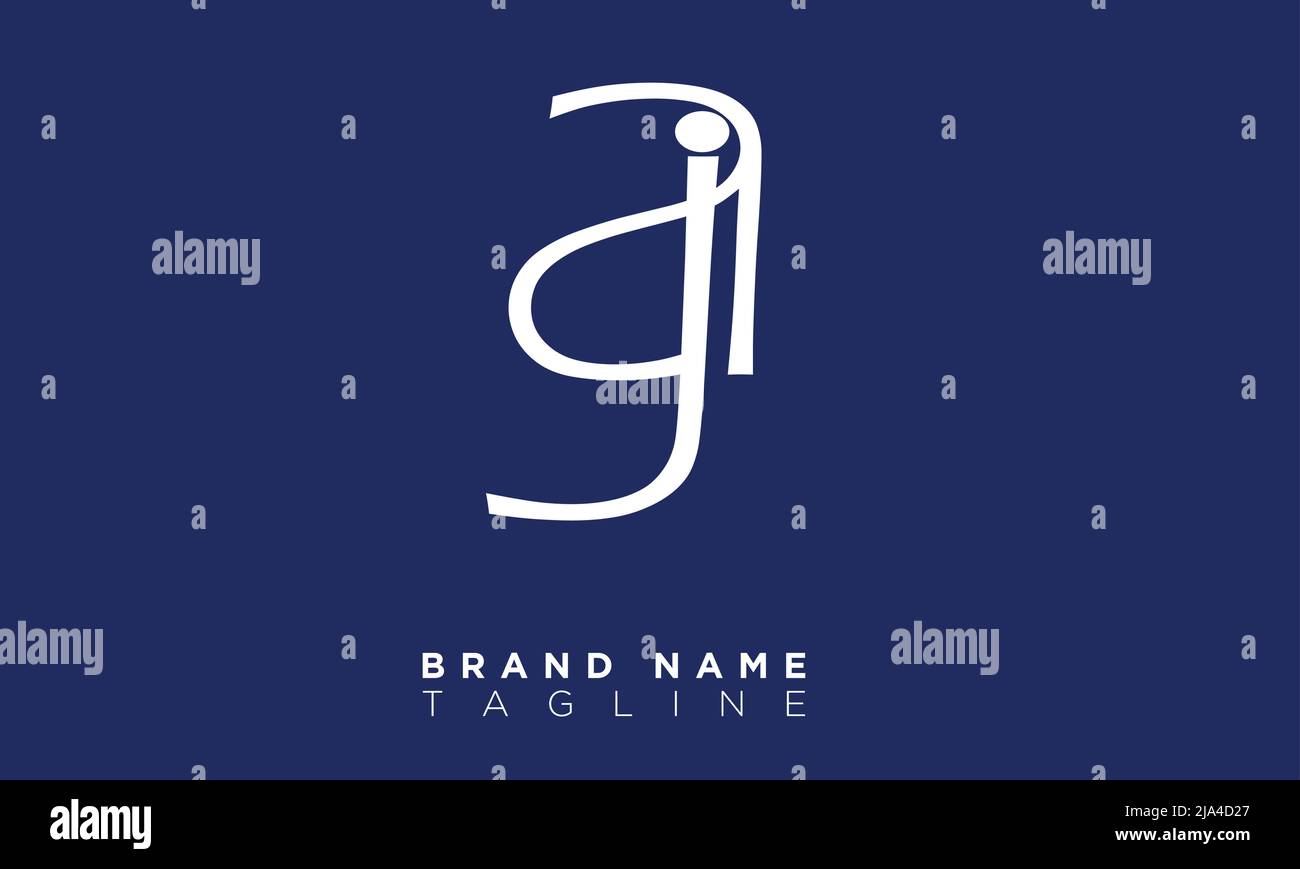 JA lettere alfabetiche iniziali logo monogramma Illustrazione Vettoriale