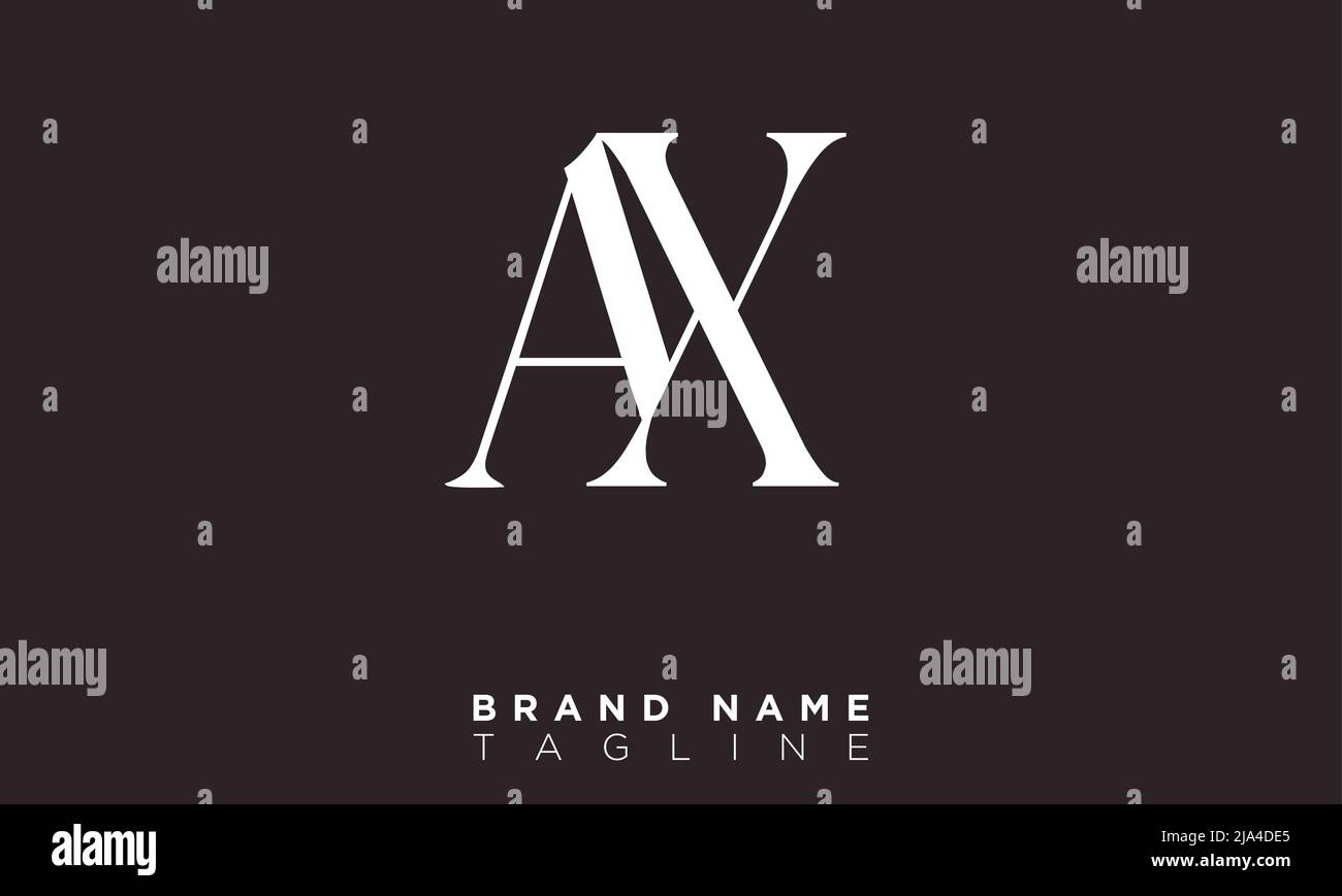AX lettere alfabetiche iniziali logo monogramma Illustrazione Vettoriale