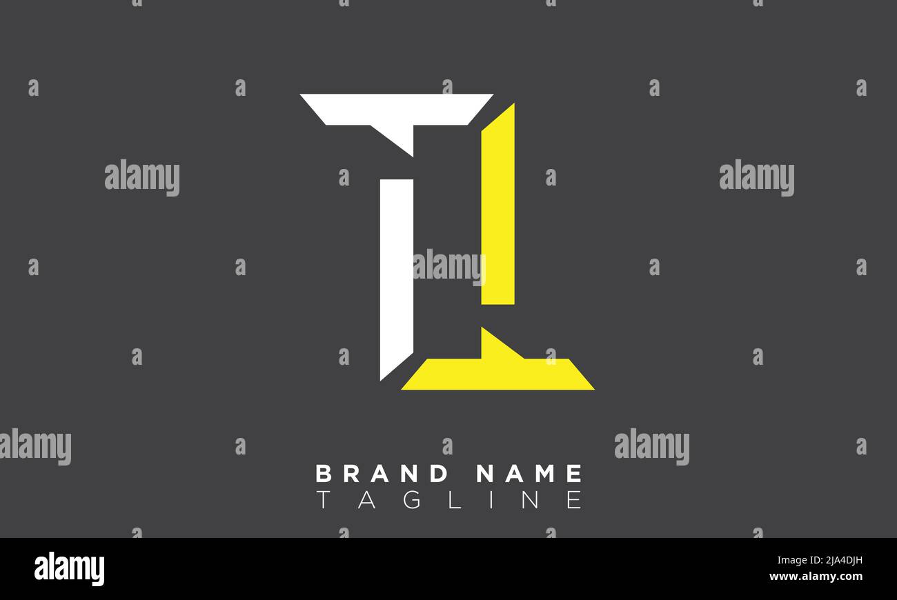 TL lettere alfabetiche iniziali logo monogramma LT, T e L. Illustrazione Vettoriale