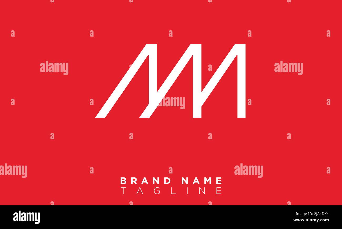 Lettere alfabetiche iniziali logo monogramma ma, AM, M e A. Illustrazione Vettoriale