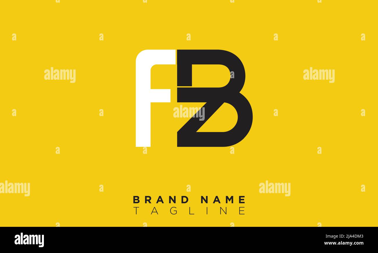 Lettere alfabetiche iniziali logo monogramma FB, BF, F e B. Illustrazione Vettoriale