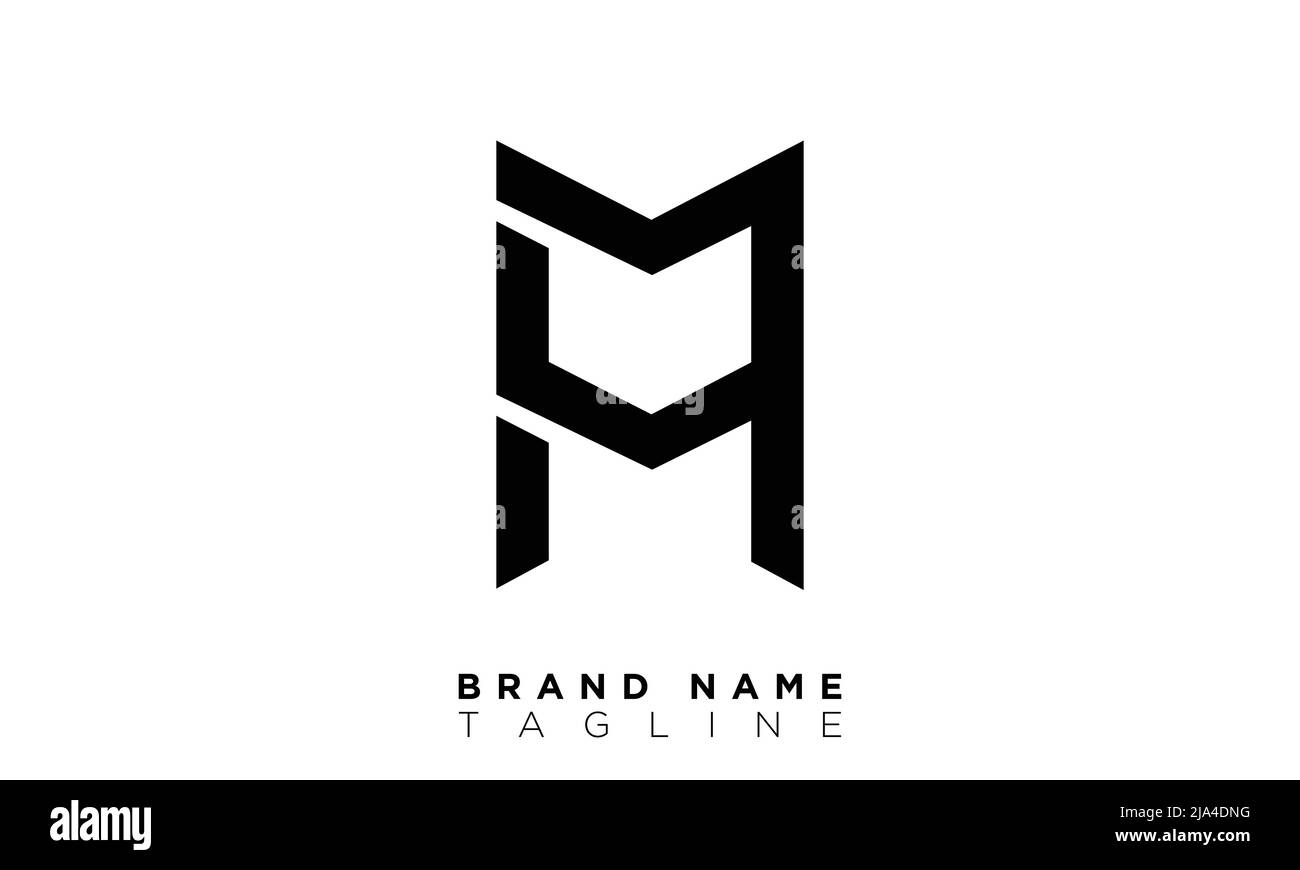 Lettere alfabetiche iniziali logo monogramma FMF Illustrazione Vettoriale