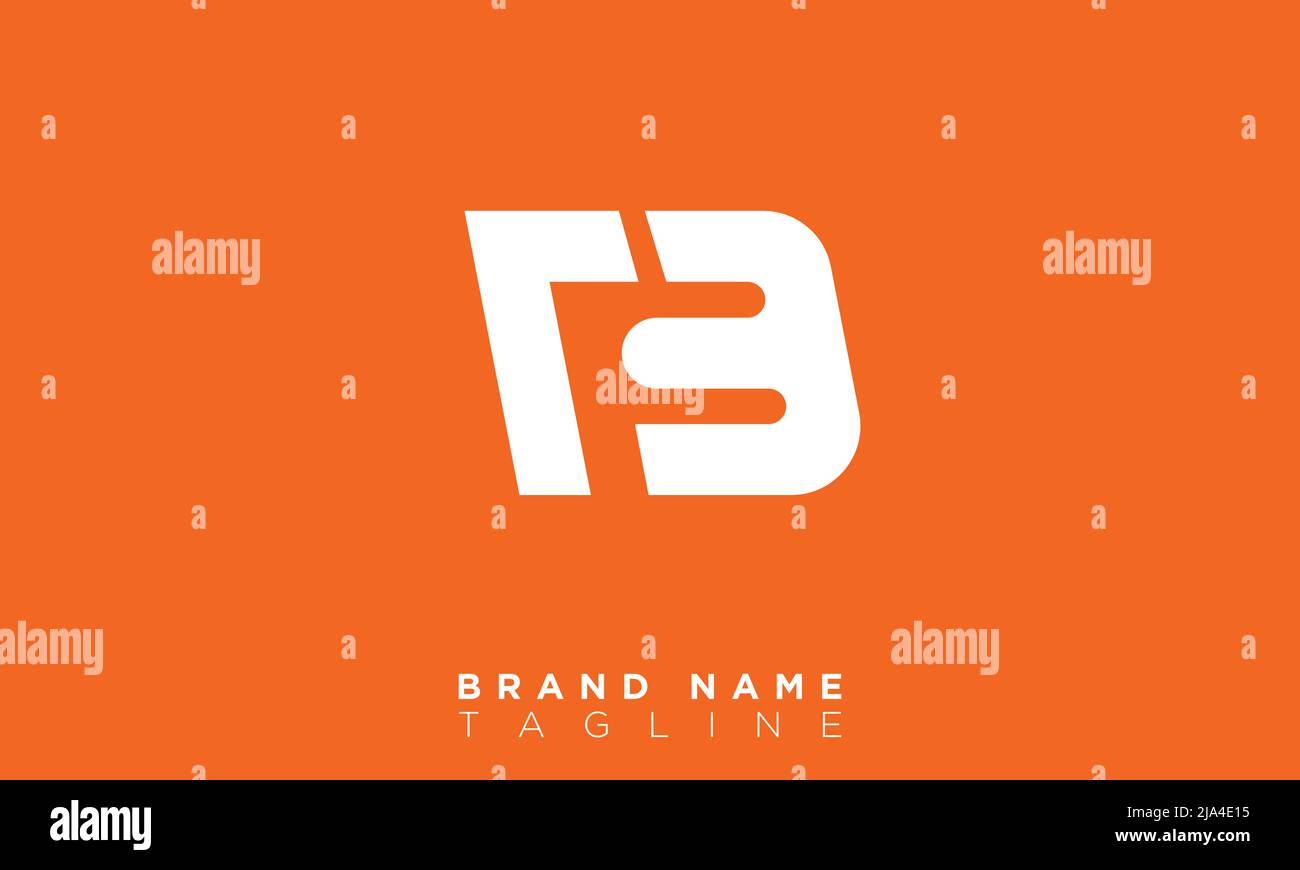 Lettere alfabetiche iniziali logo monogramma FB, BF, F e B. Illustrazione Vettoriale