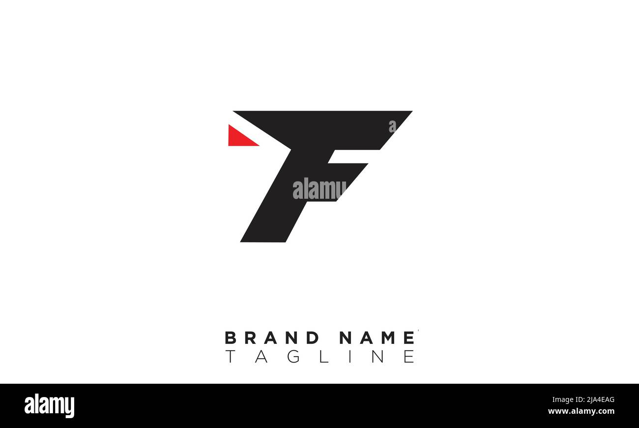 Lettere alfabetiche iniziali logo monogramma TF, FT, T e F. Illustrazione Vettoriale